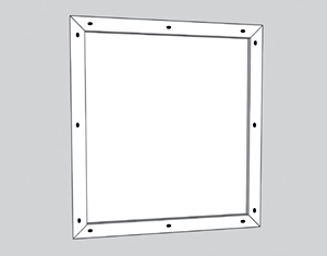 illustration of attaching frame to chalkboard