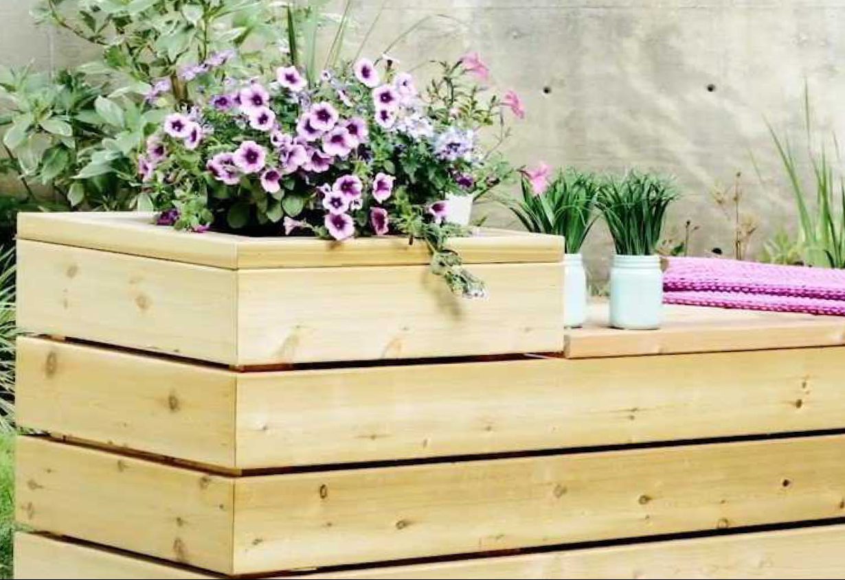 Building a Planter Bench with Storage